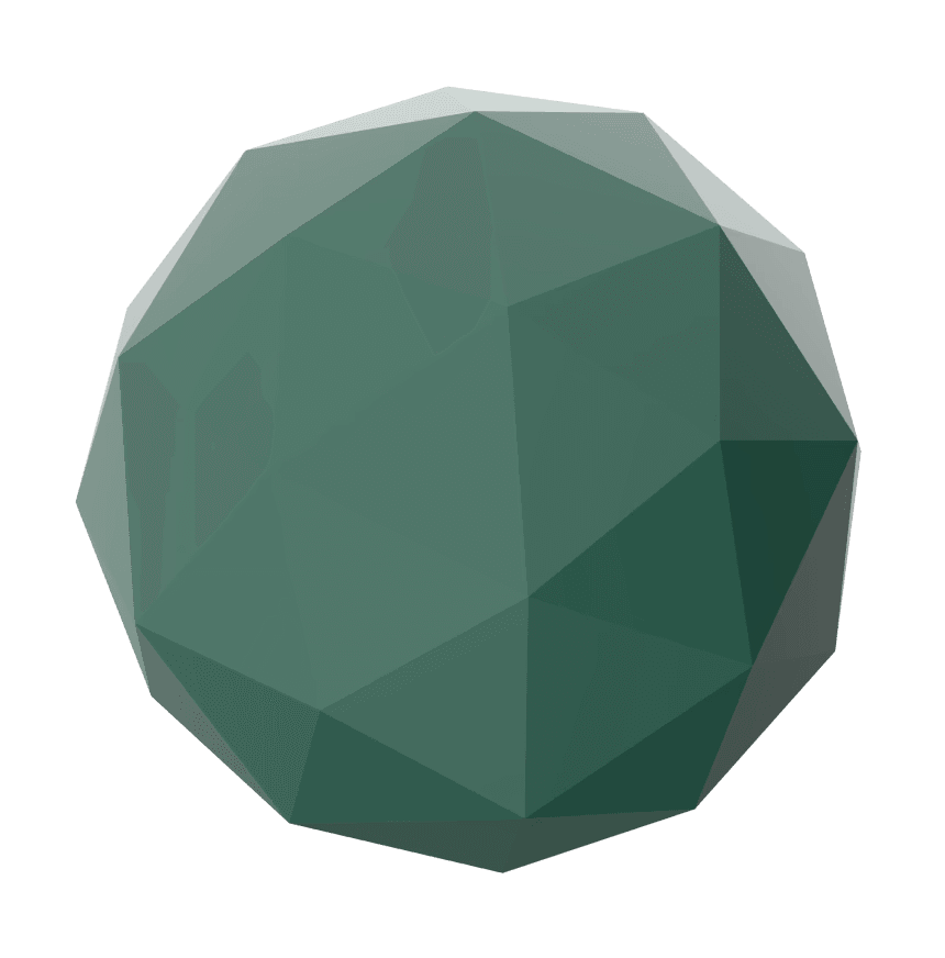 Decoratieve groene cilinder vorm voor Hugarro AI Agency website